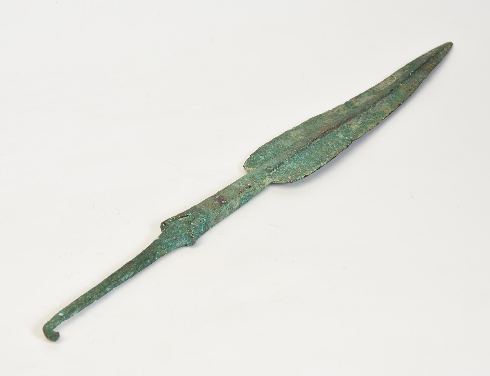 Ancient Antique Luristan Bronze Spear Early Iron Age Weapon For Sale 2