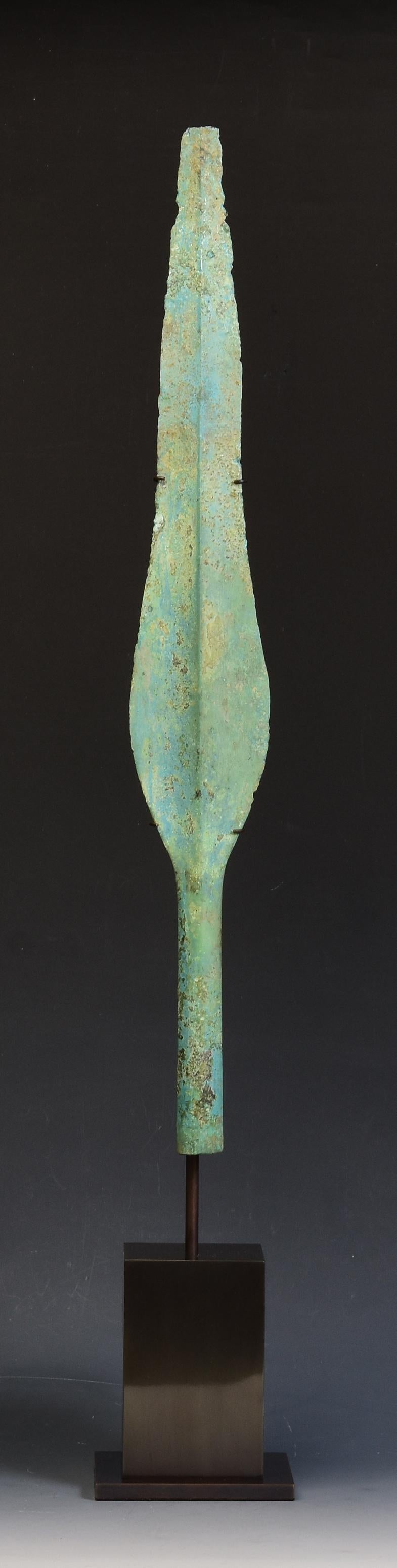 Ancient Antique Luristan Bronze Spear Early Iron Age Weapon 4