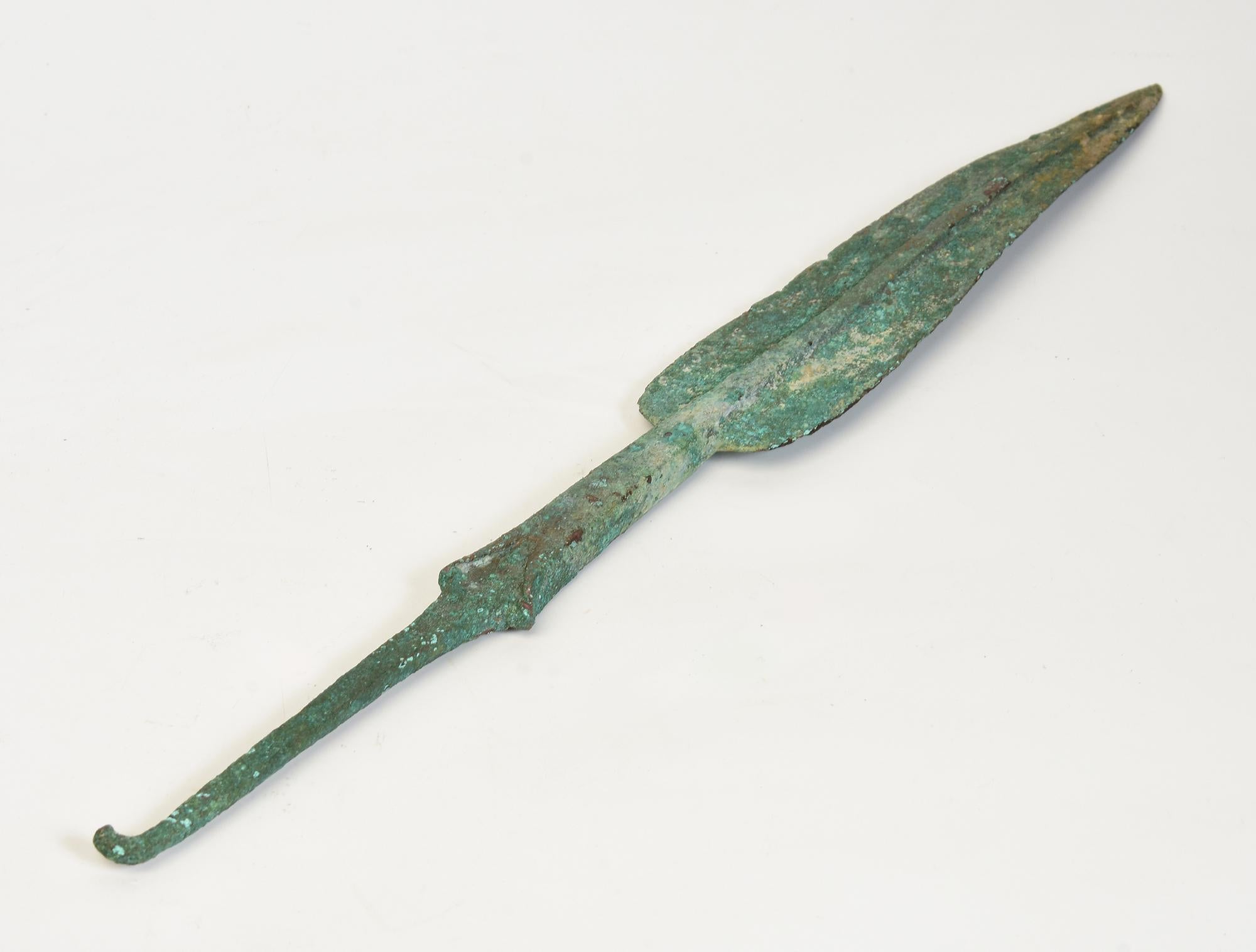 Ancient Antique Luristan Bronze Spear Early Iron Age Weapon For Sale 3