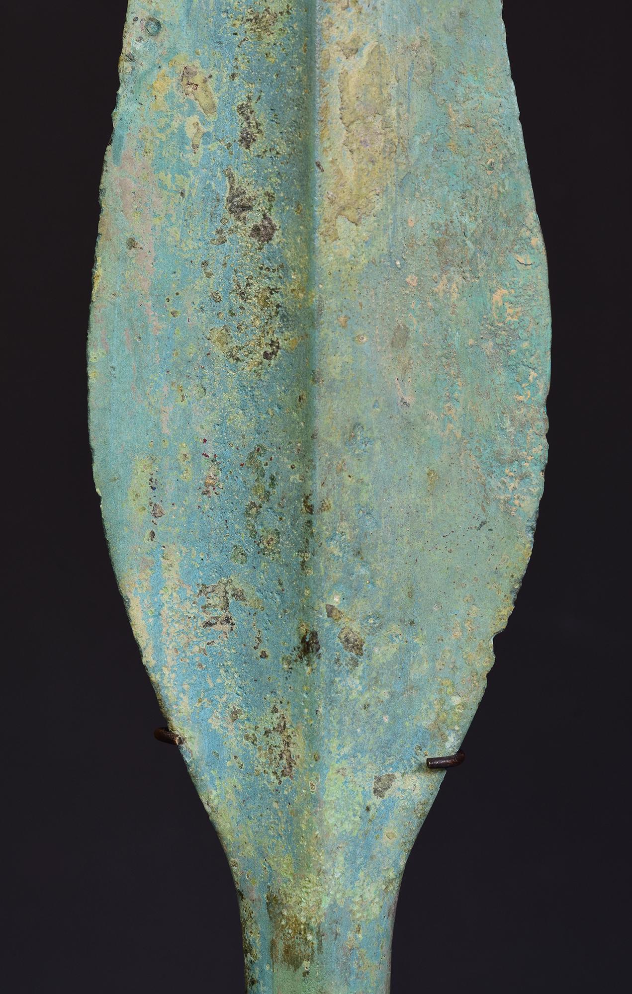 Ancient Antique Luristan Bronze Spear Early Iron Age Weapon In Good Condition In Sampantawong, TH