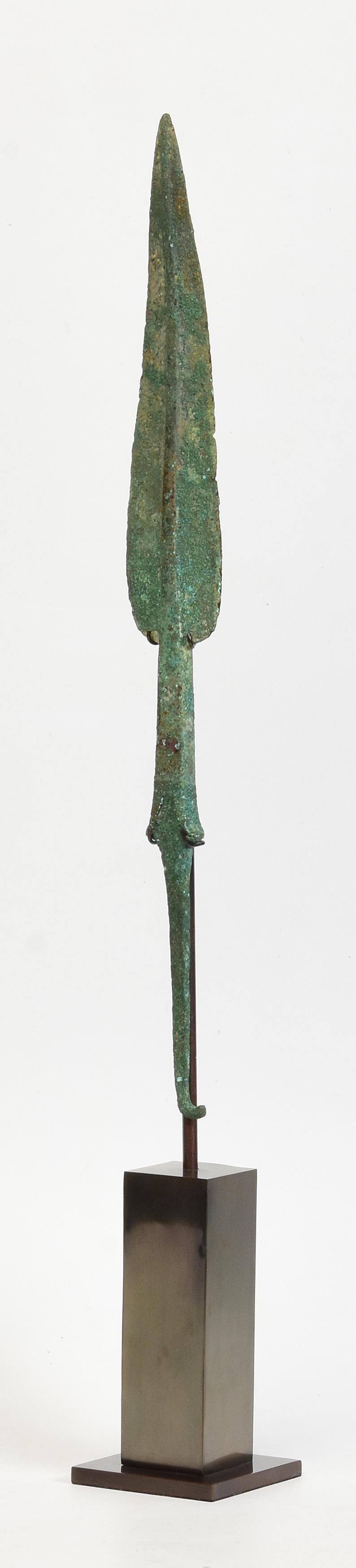 Metalwork Ancient Antique Luristan Bronze Spear Early Iron Age Weapon For Sale