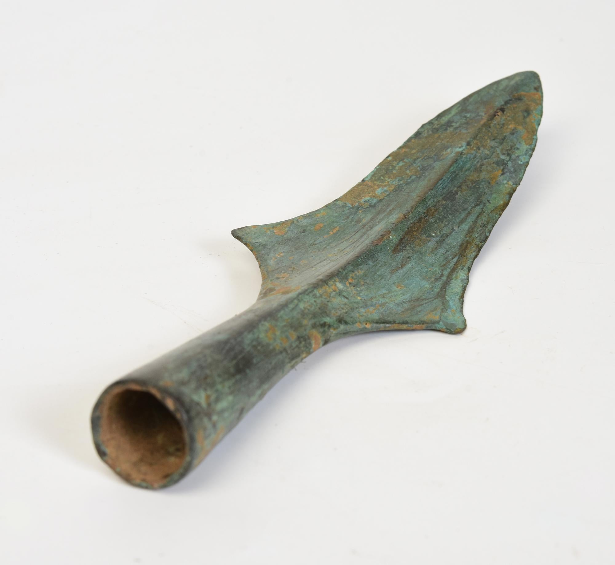 Ancient Antique Luristan Bronze Spearhead Early Iron Age Weapon 2