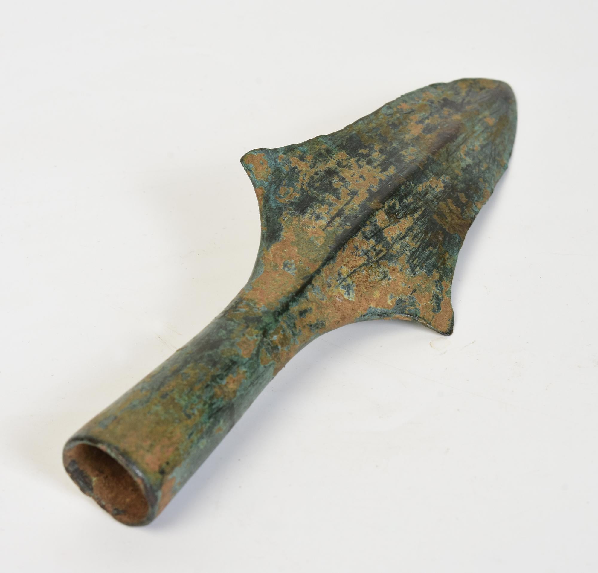 Ancient Antique Luristan Bronze Spearhead Early Iron Age Weapon 3