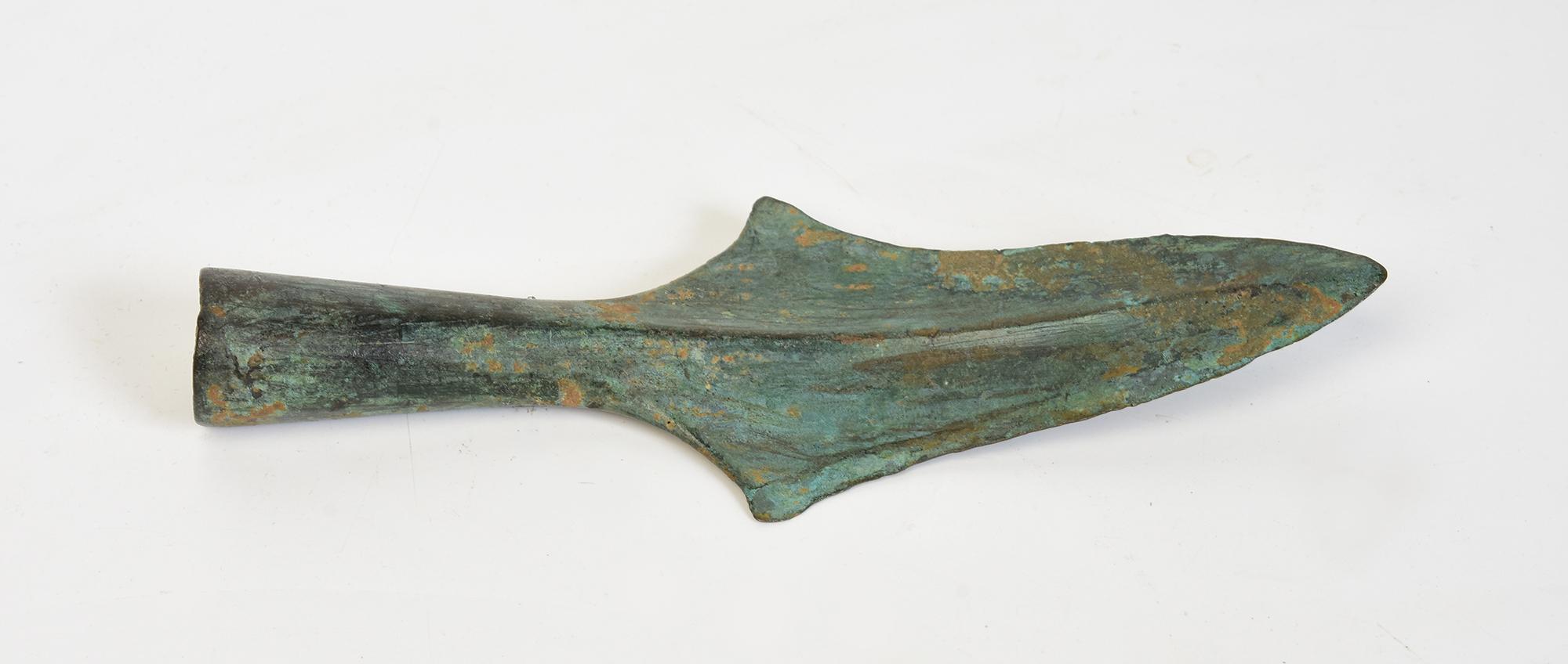 Ancient Antique Luristan Bronze Spearhead Early Iron Age Weapon 4