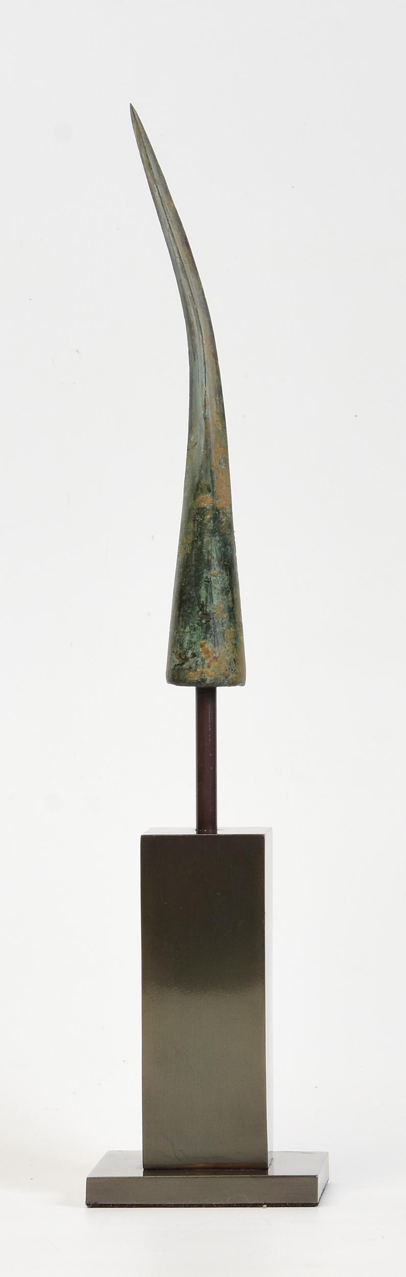 Metalwork Ancient Antique Luristan Bronze Spearhead Early Iron Age Weapon