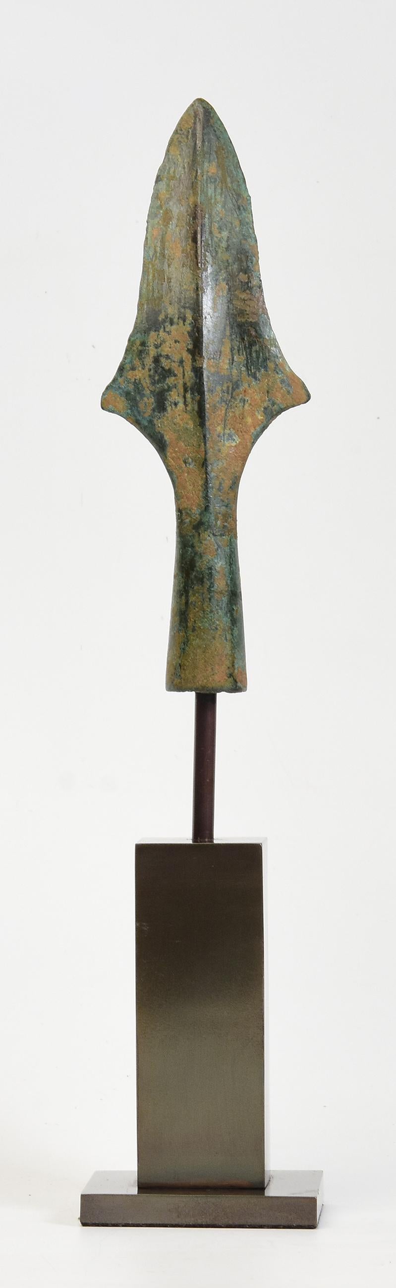 Ancient Antique Luristan Bronze Spearhead Early Iron Age Weapon In Good Condition In Sampantawong, TH