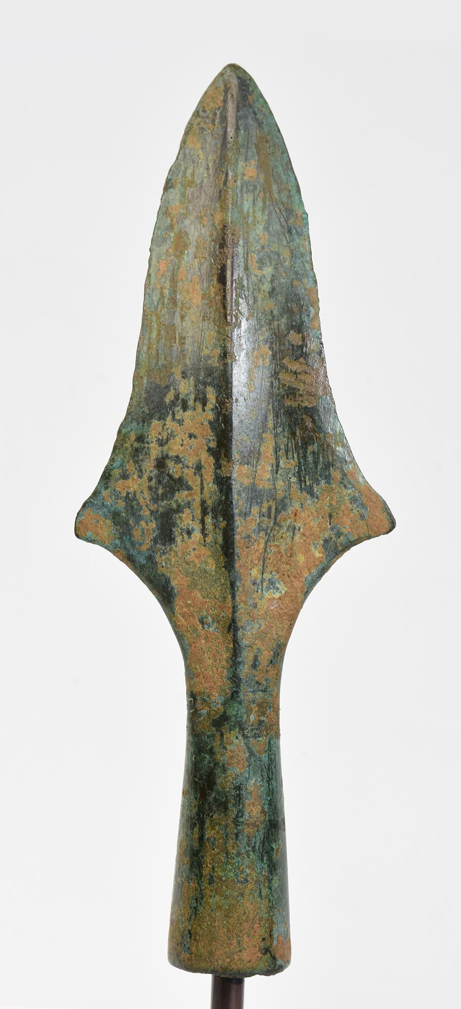 18th Century and Earlier Ancient Antique Luristan Bronze Spearhead Early Iron Age Weapon