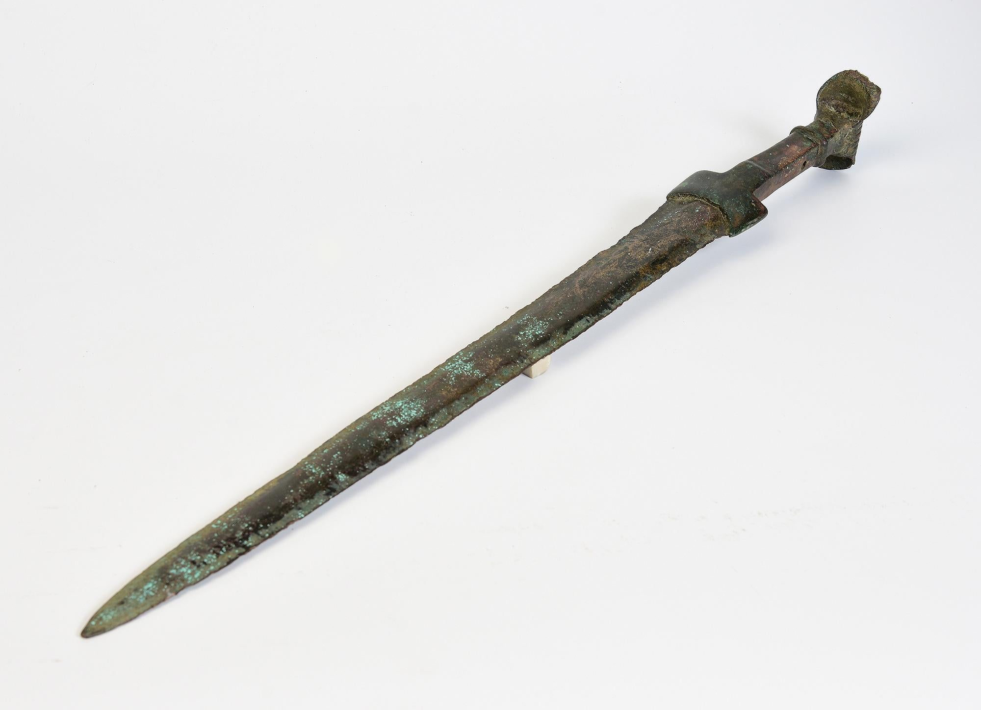 Ancient Antique Luristan Bronze Sword / Knife / Dagger / Early Iron Age Weapon 2