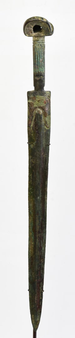Ancient Antique Luristan Bronze Sword / Knife / Dagger / Early Iron Age Weapon