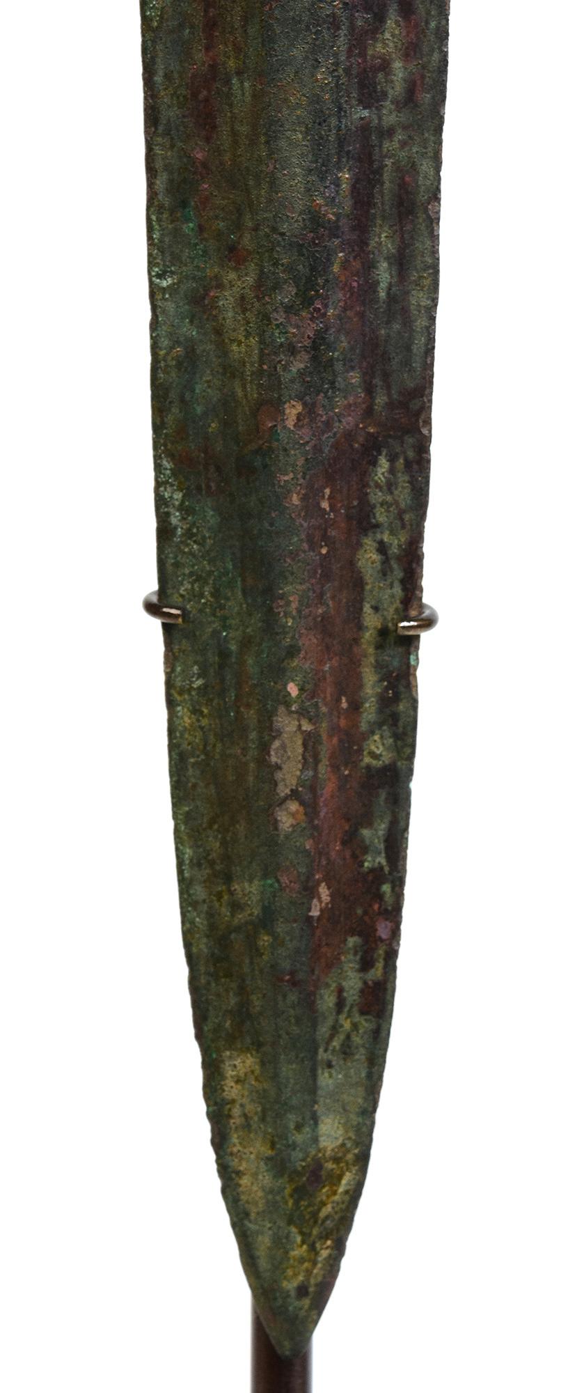 Metalwork Ancient Antique Luristan Bronze Sword / Knife / Dagger / Early Iron Age Weapon For Sale