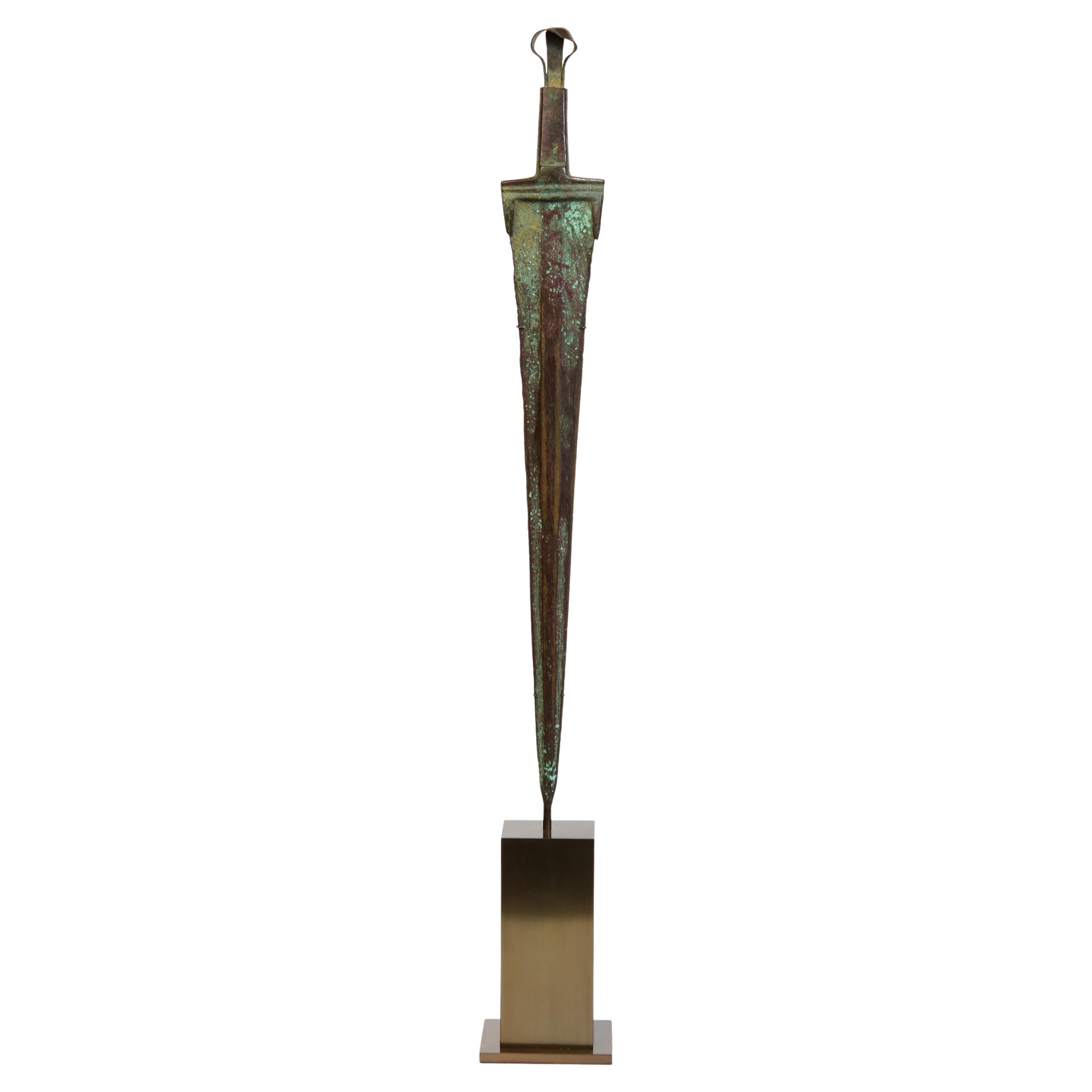 Ancien épée / couteau / dague en bronze Luristan ancien tissage de l'ère du fer en vente