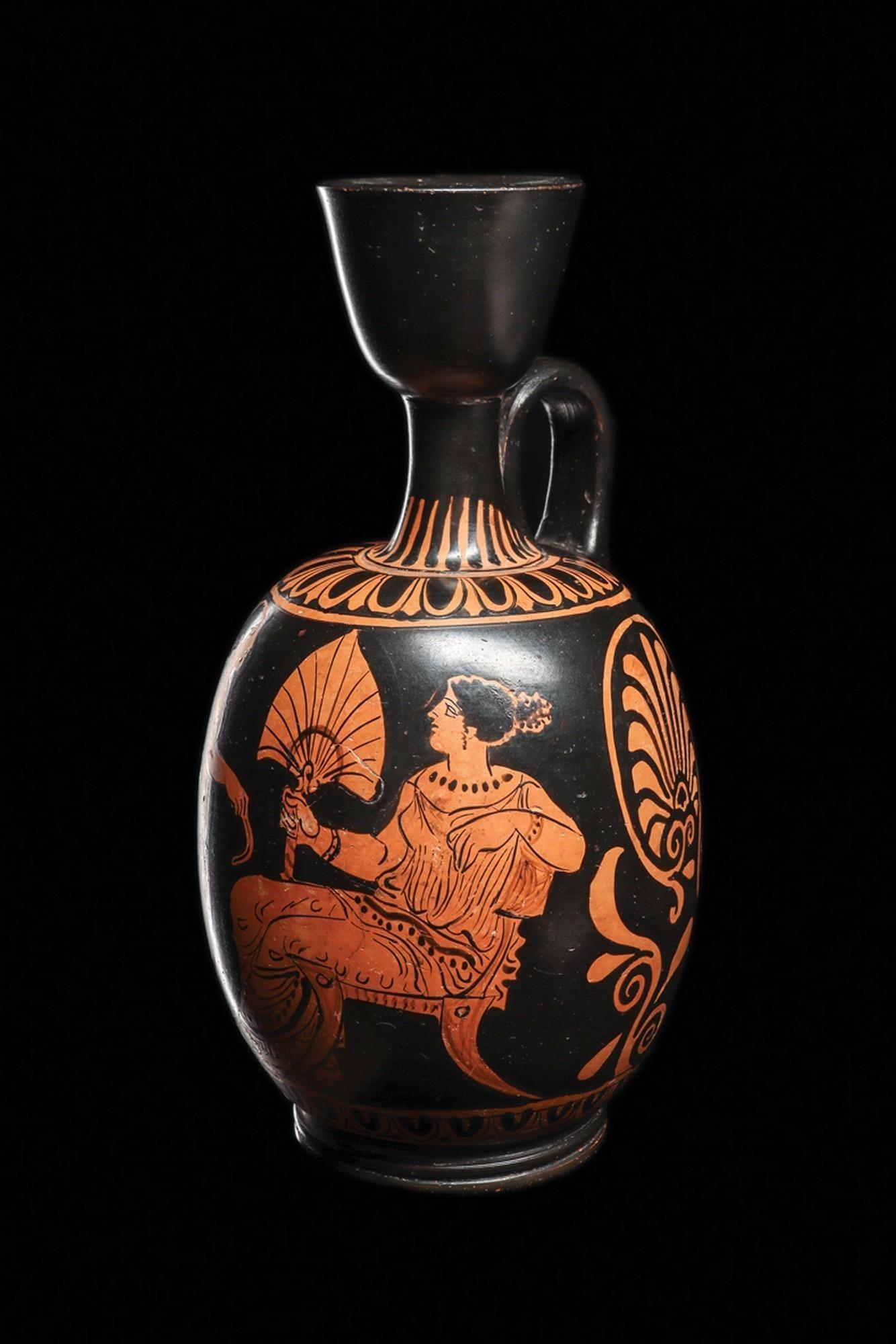 Ancient Apulian Iliupersis Pottery Vase In Good Condition For Sale In Los Angeles, CA