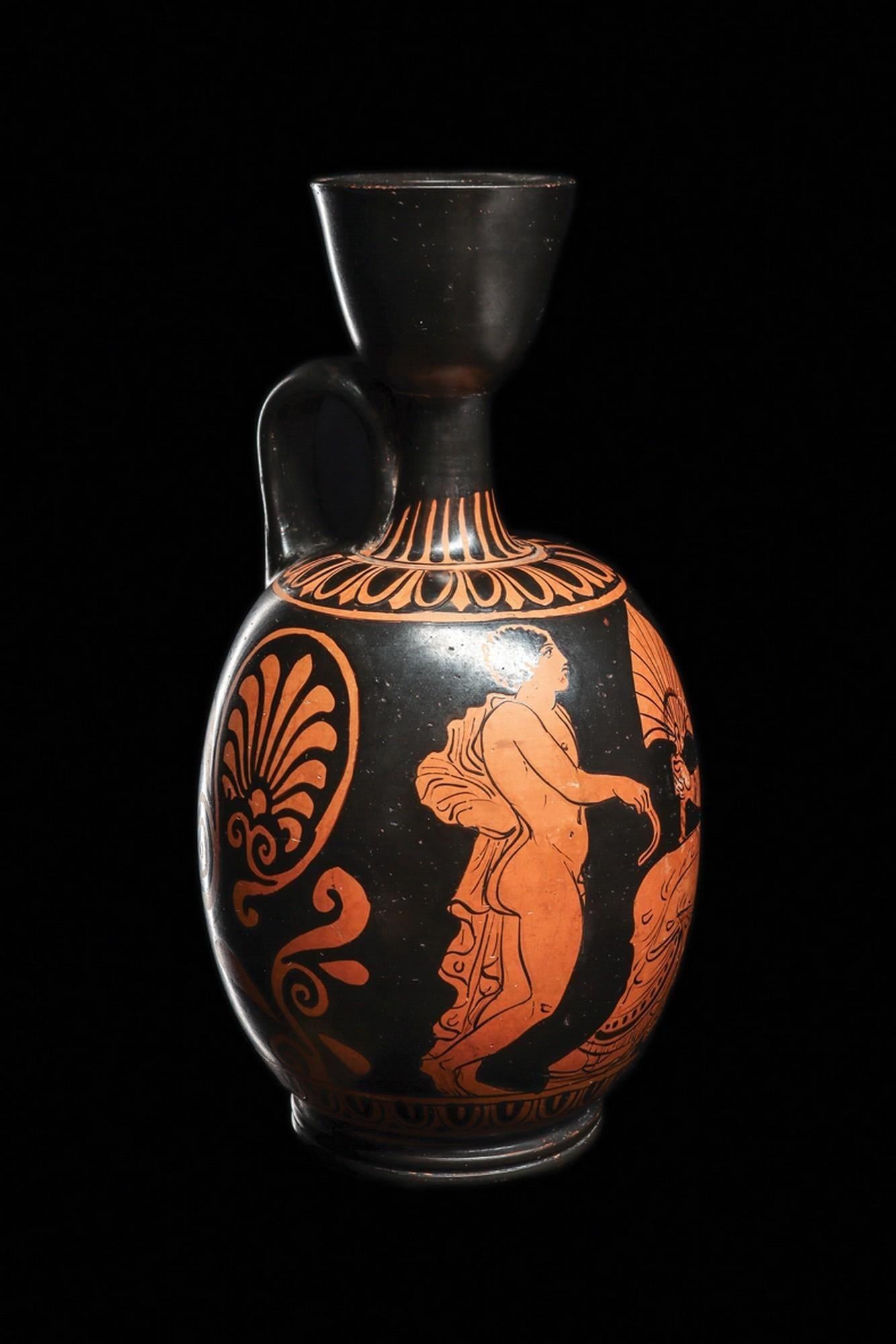 Ancient Apulian Iliupersis Pottery Vase For Sale 1