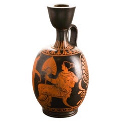 Antique Ancient Apulian Iliupersis Pottery Vase