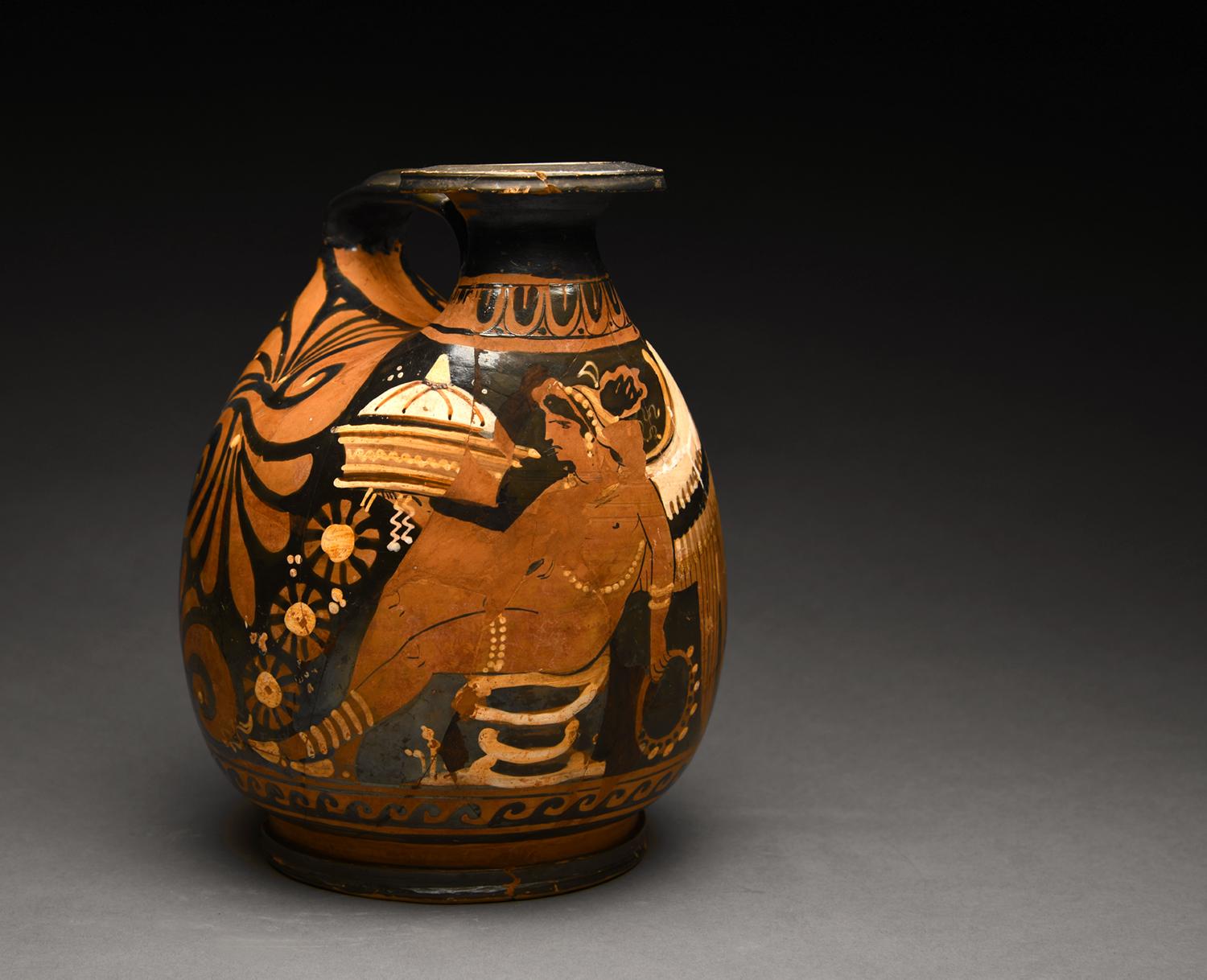 XVIIIe siècle et antérieur Ancient Apulian Red-Figured Askos en vente