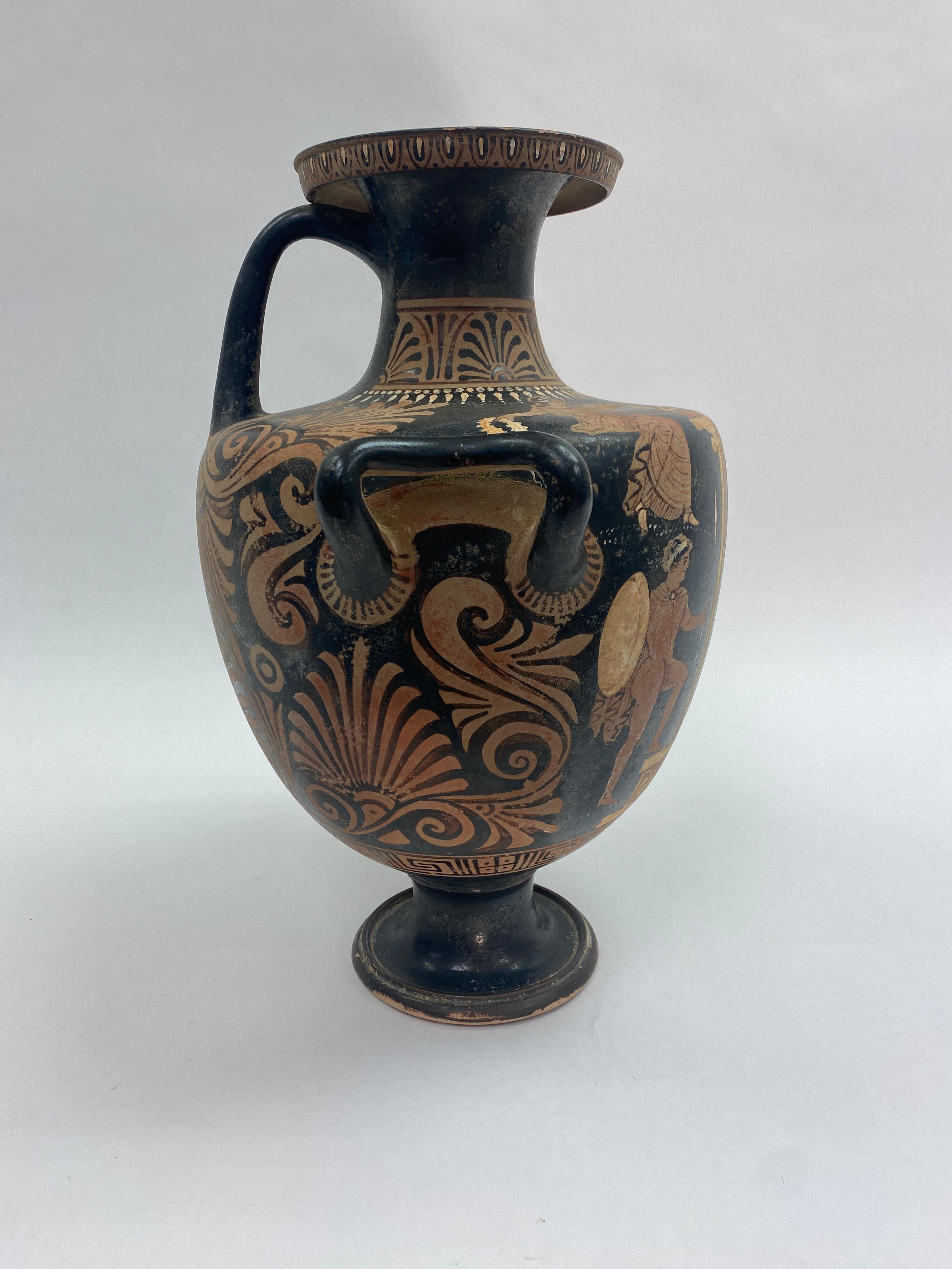 Classical Greek 19th Century Grand Tour style Red-Figure Greek Hydria Pottery