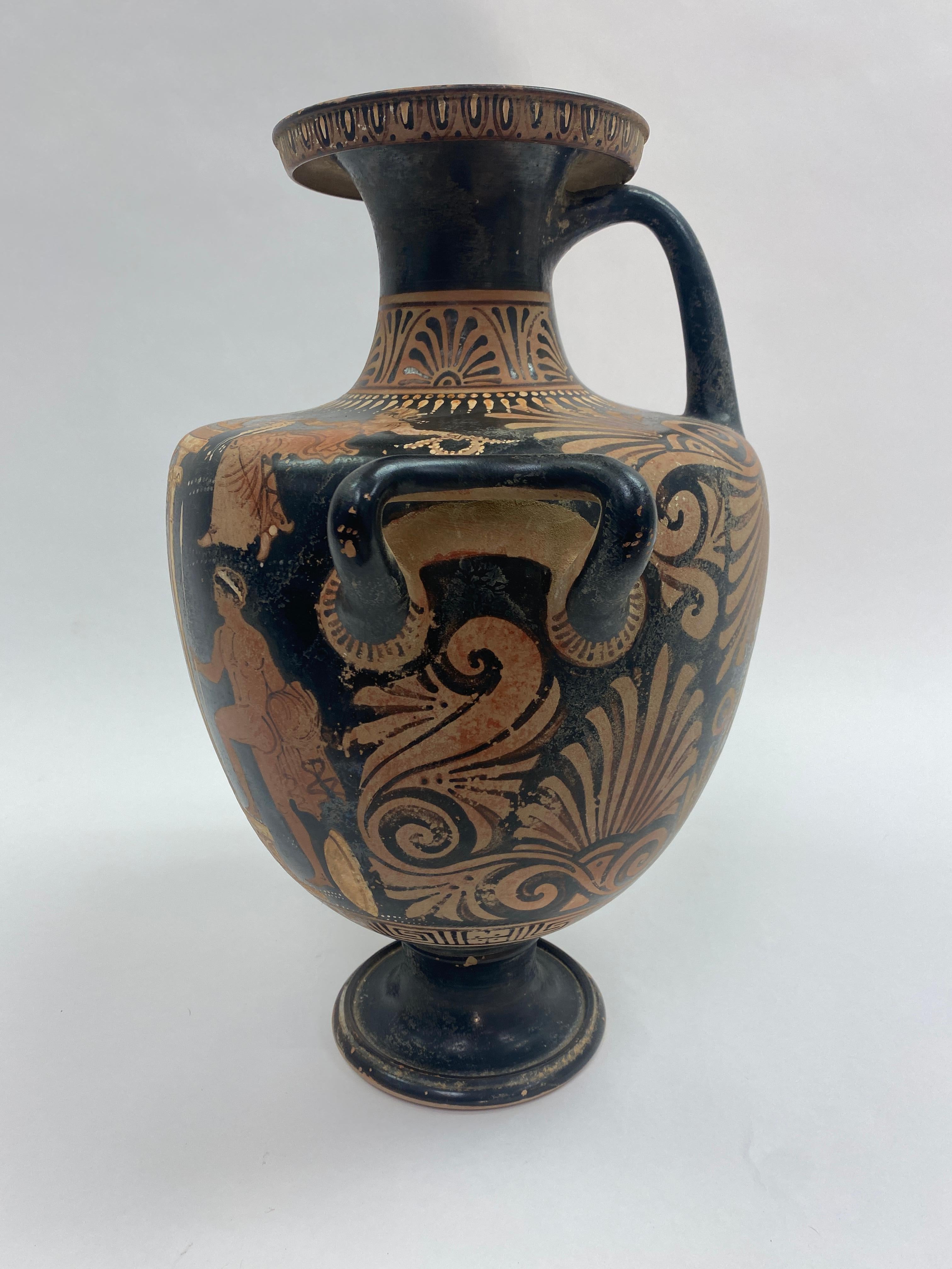 Hand-Painted 19th Century Grand Tour style Red-Figure Greek Hydria Pottery
