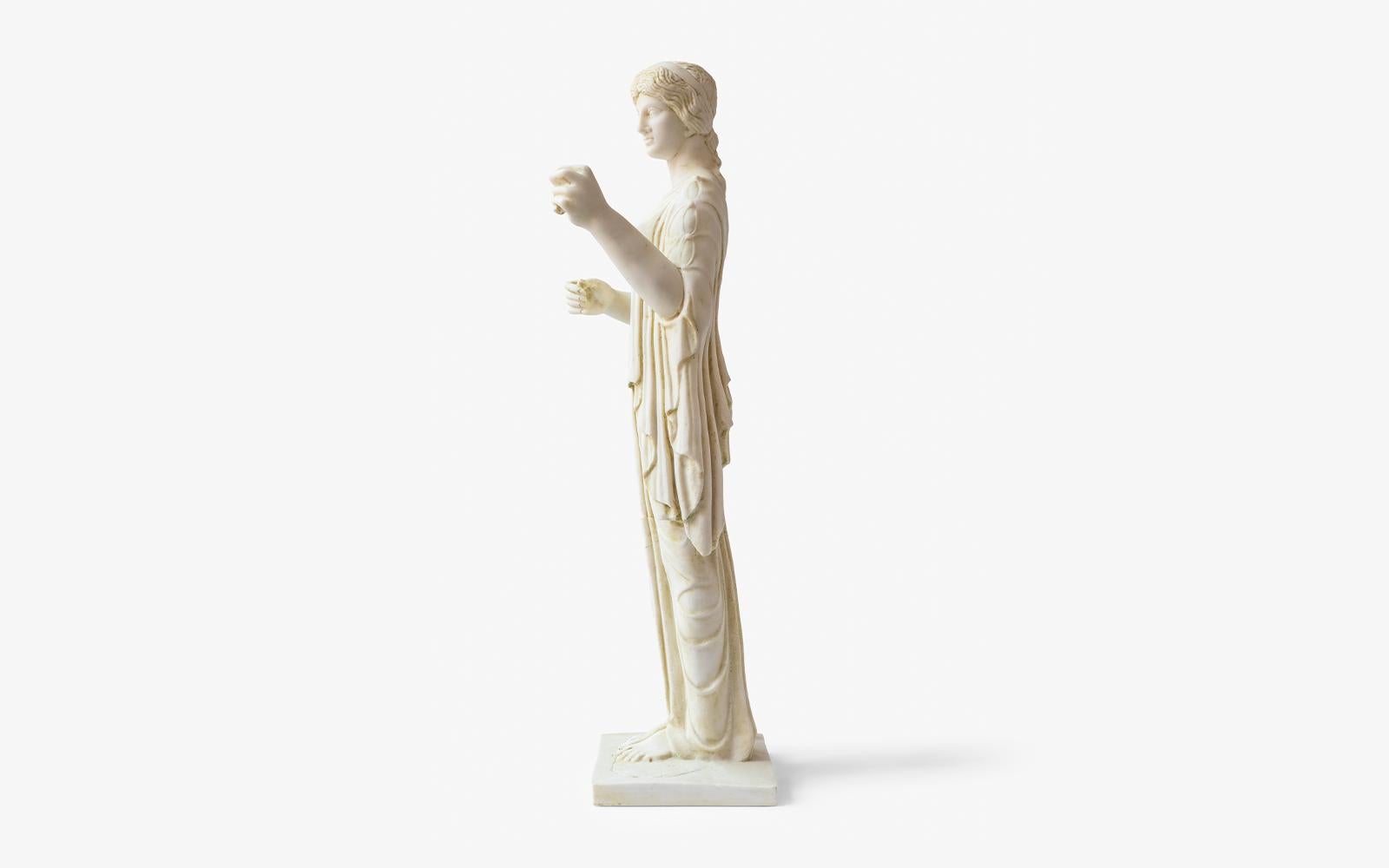 -Weight: 20 kg.
-Produced from pressed marble powder.
-Produced from the original molds of the works from the museum.
-Can be used indoors and outdoors.

Artemis is known as the goddess of 