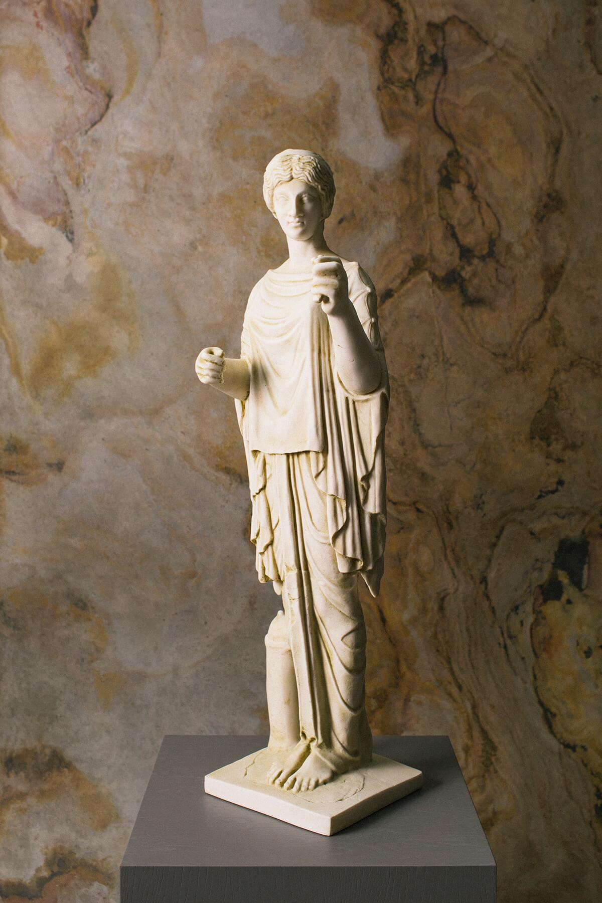 Cast Archaic Artemis Statue Made with Compressed Marble Powder 'Ephesus Museum' For Sale
