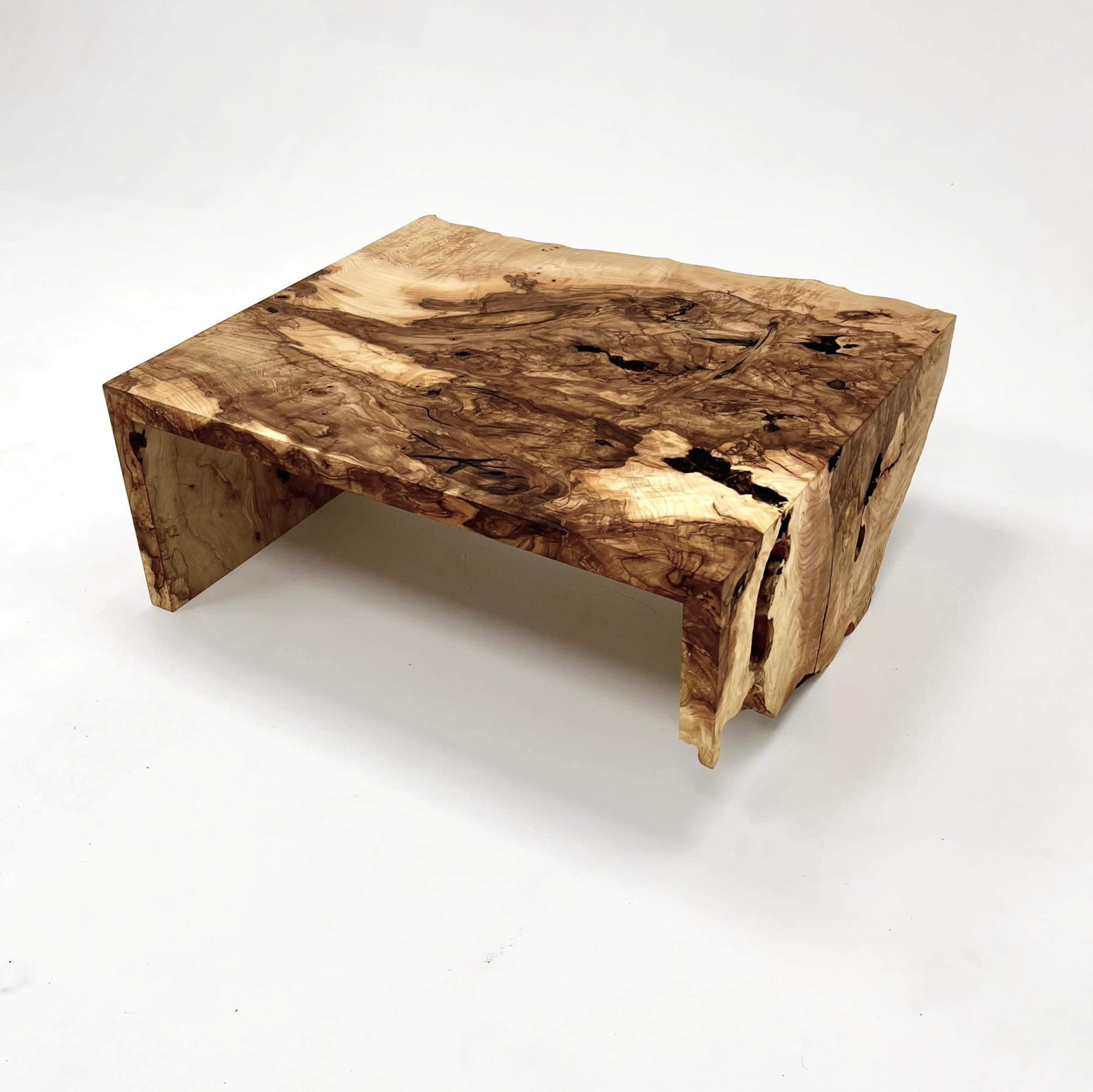Contemporary Ancient Ashwood Live Edge Coffee Table For Sale
