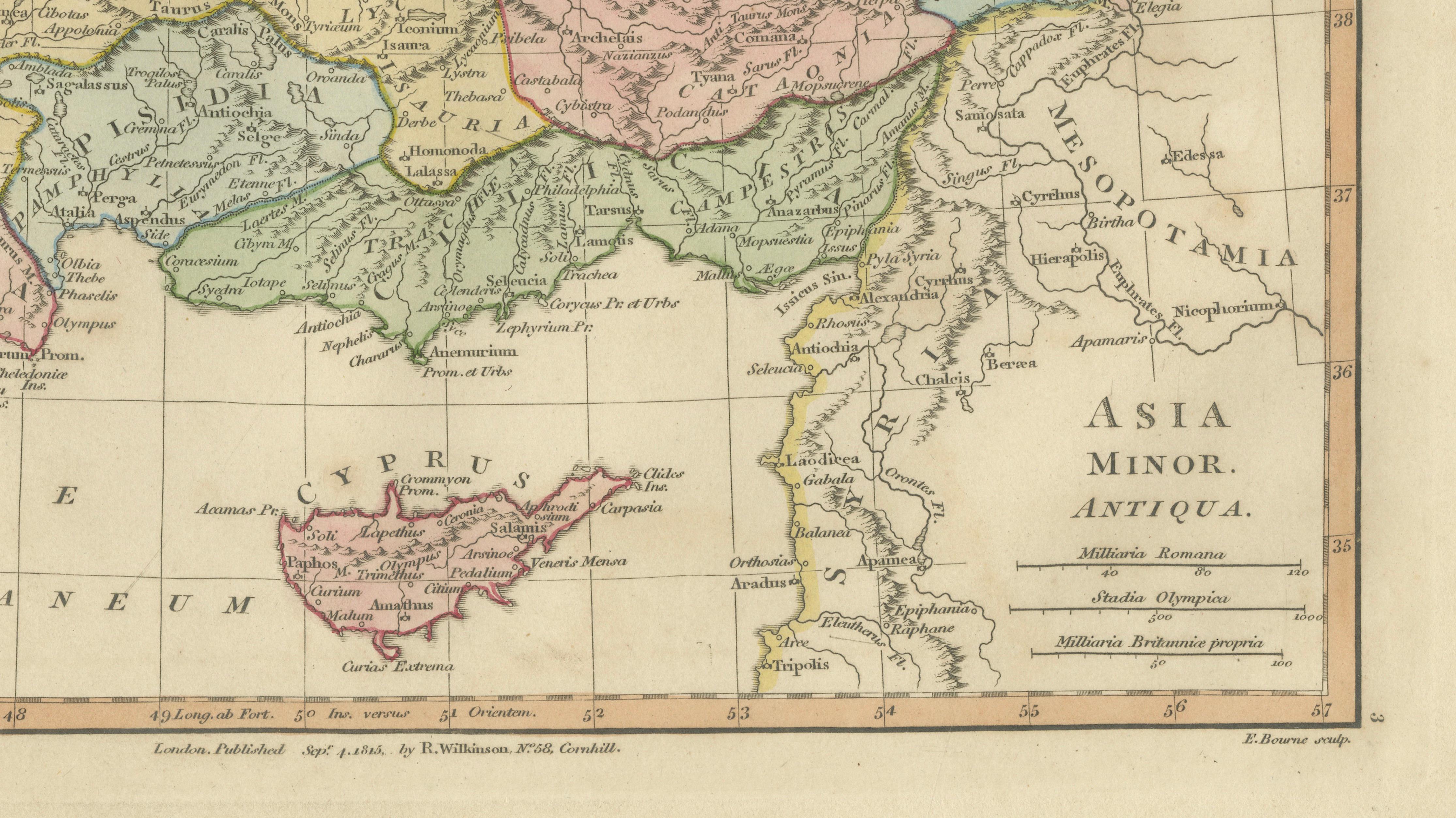 Ancient Asia Minor Map — Classical Anatolia & Pontus, Wilkinson London 1815