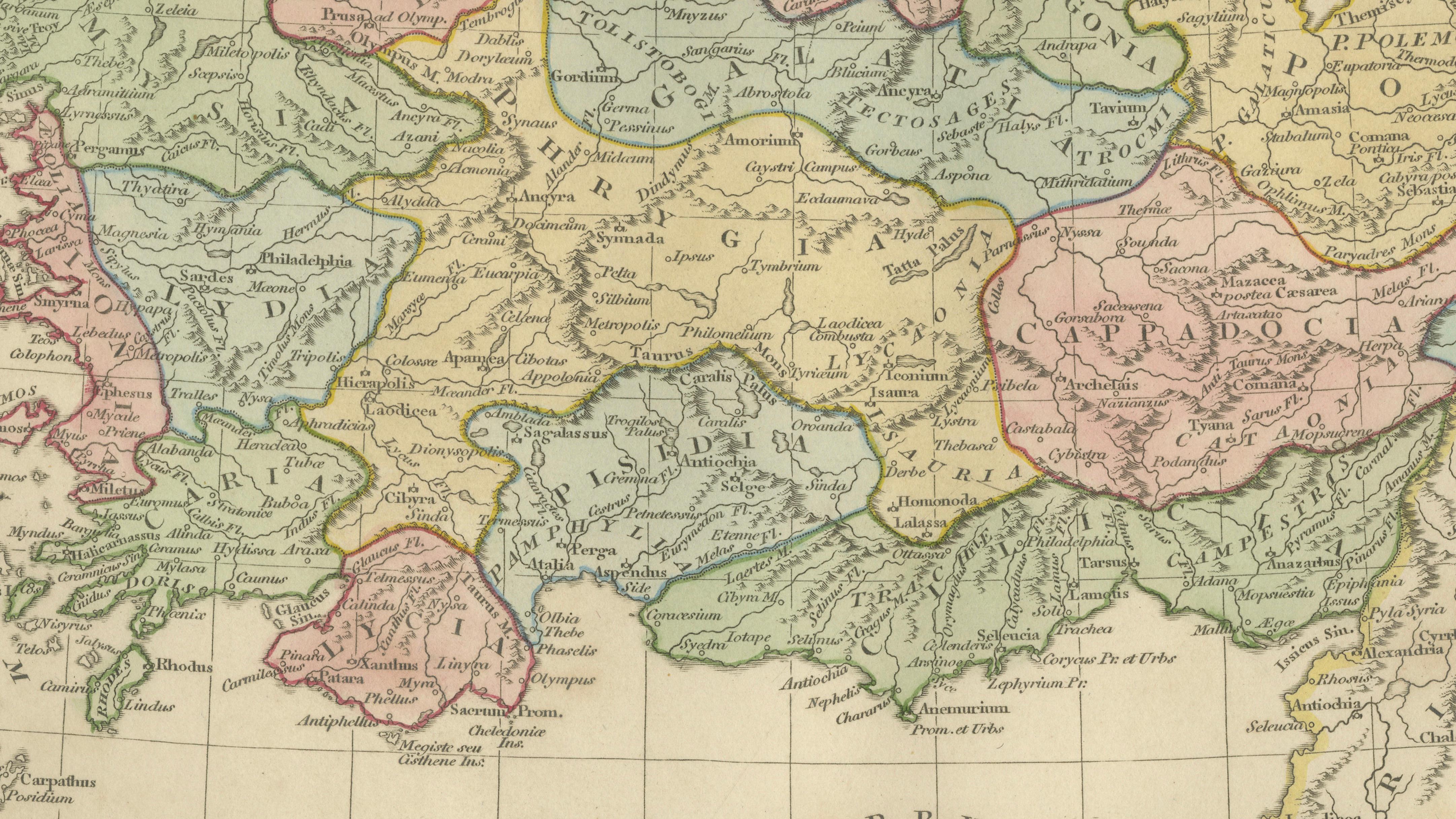 Ancient Asia Minor Map — Classical Anatolia & Pontus, Wilkinson London 1815