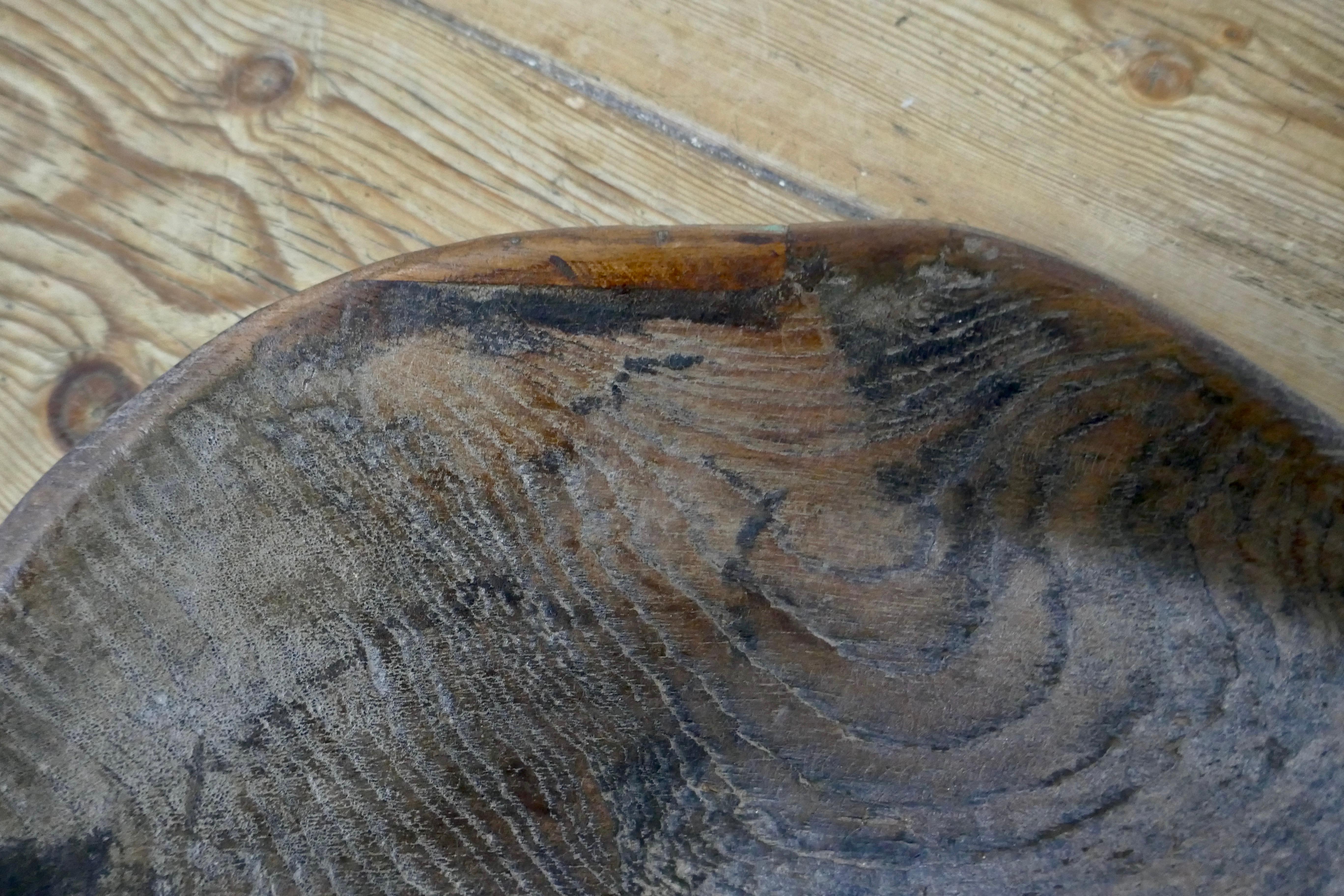 antique wooden grain scoop