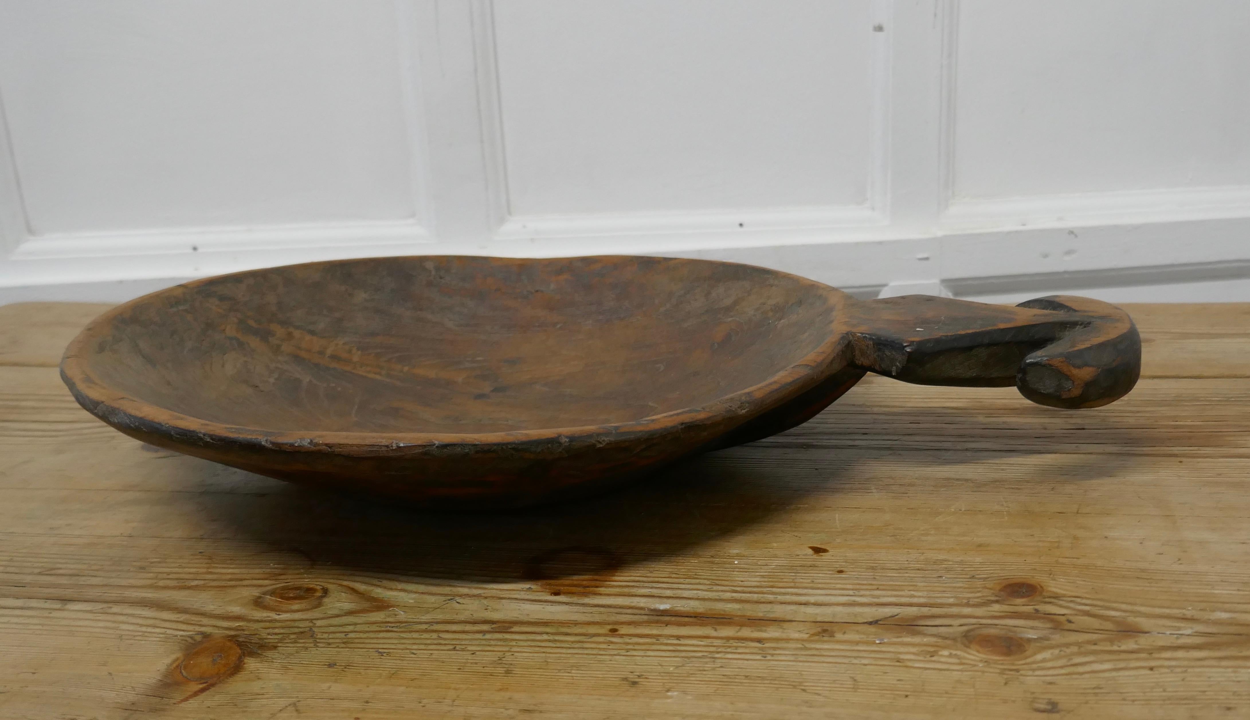 18th Century Ancient Asian Grain Scoop Bowl For Sale