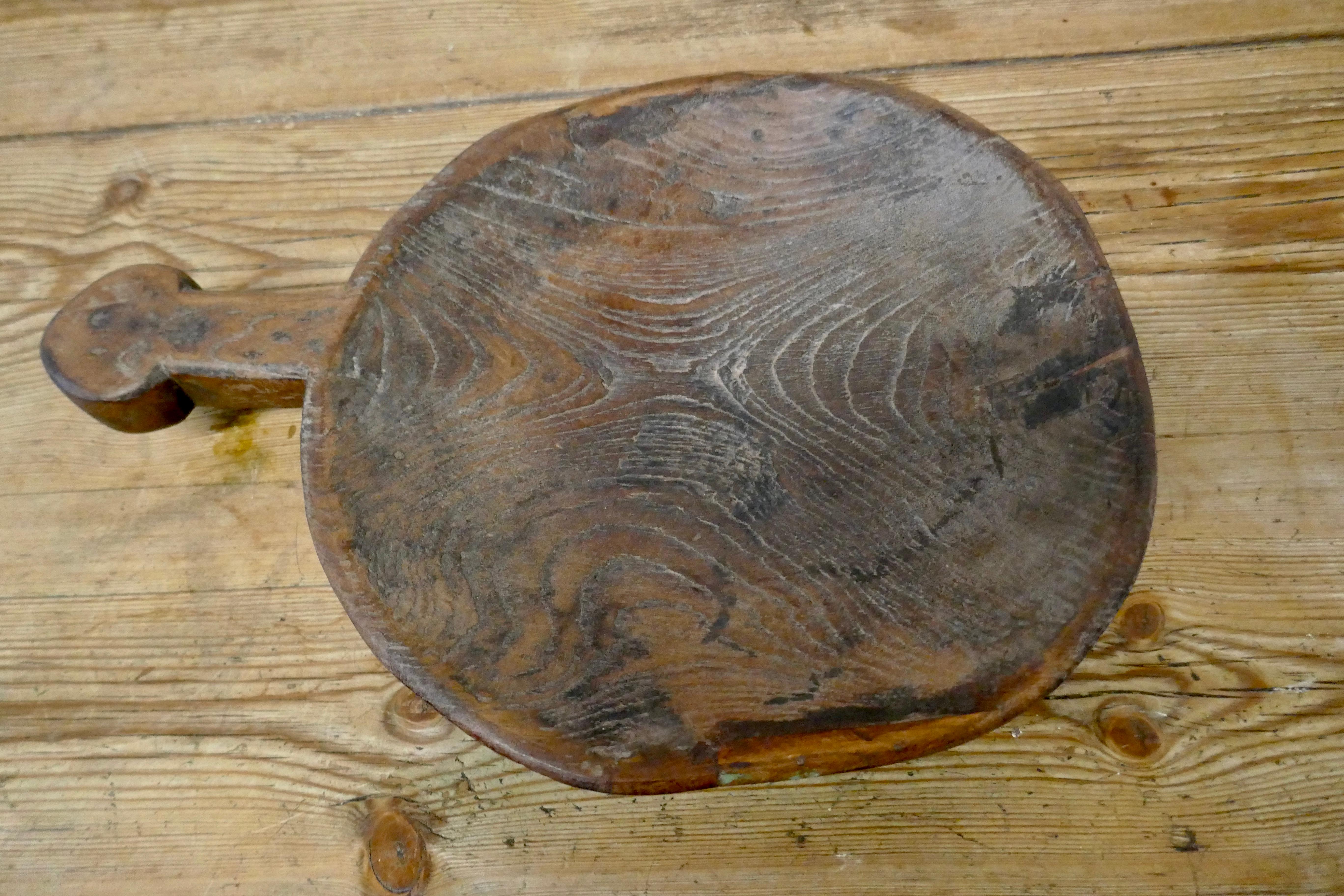 Wood Ancient Asian Grain Scoop Bowl For Sale