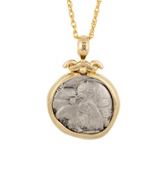 Ancient Athenian Owl Tetradrachm Coin Pendant