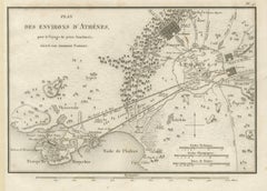 Ancient Athens and Piraeus Map by Ambroise Tardieu, 1825