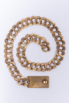 Ancient Belt in Gilded Metal with Buckle