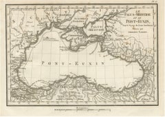 Ancient Black Sea Map, Pont-Euxin and Sea of Azov, Ambroise Tardieu, 1825