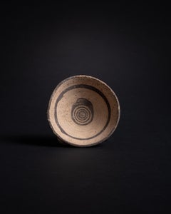 Ancient Black Slip Bichrome Ware Geometric Miniature Bowl from Cyprus