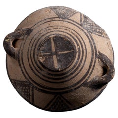 Ancient Black Slip Bichrome Ware Geometric Miniature Bowl from Cyprus