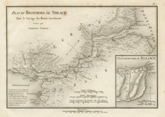 Ancient Bosphorus and Byzantium Map by Ambroise Tardieu, 1825