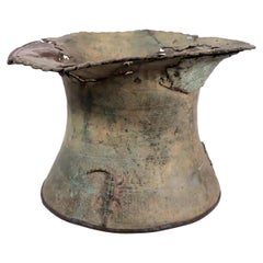 Ancient Bronze Akan Treasure Vessel Ashanti Ghana with Asian Wabi Sabi Aesthetic