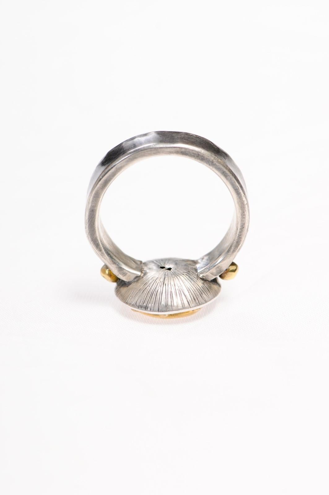 Ancient Bronze Ephesus Bee Coin Ring-Size 9 For Sale 2
