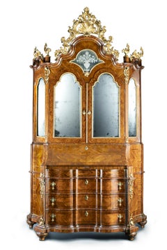 Ancient Bureau Cabinet, Trumeau, Venice, Circa Mid-18th Century