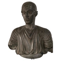 Ancient Bust of Heniokhos 'Auriga', 19th Century