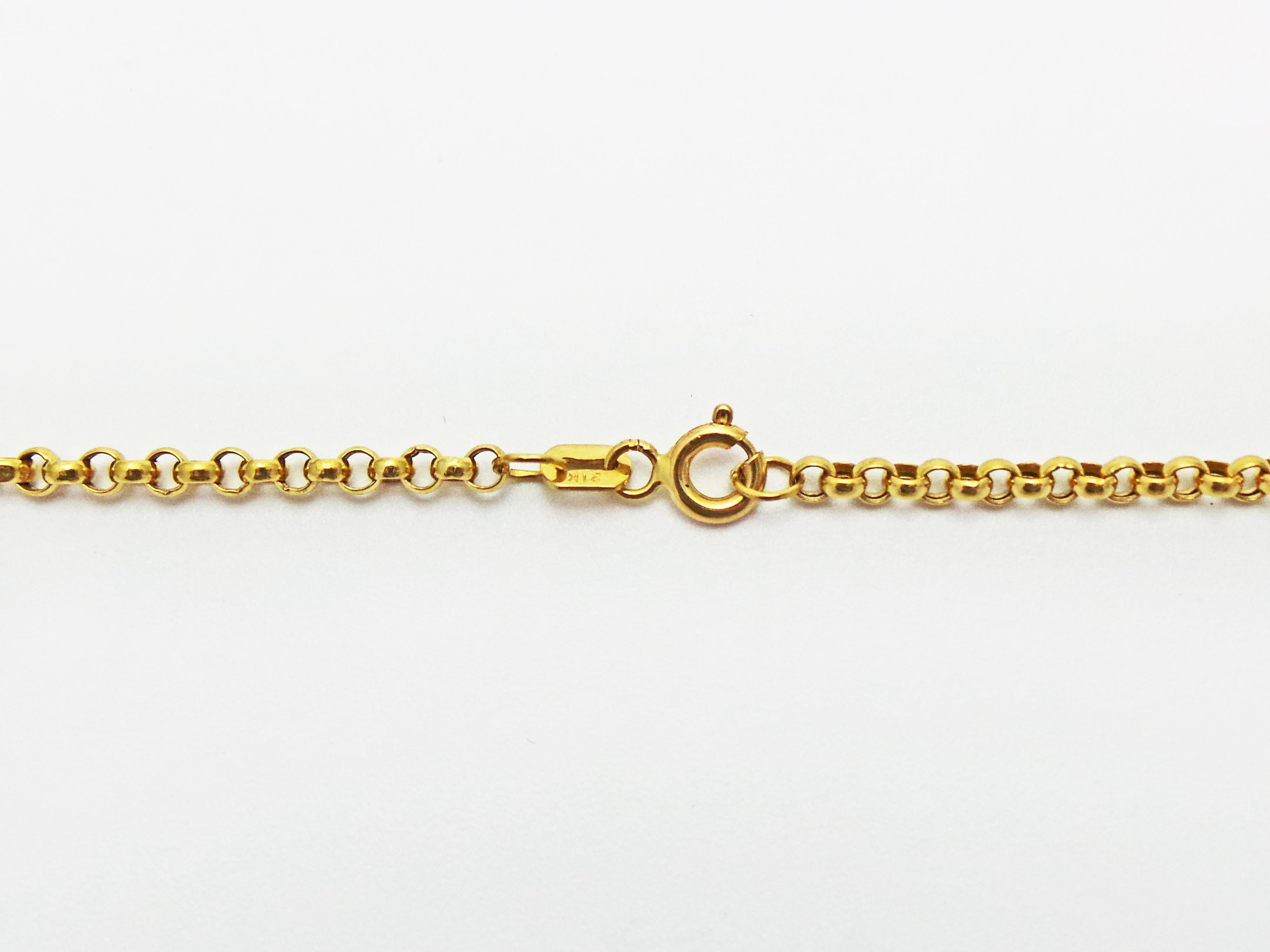 Collier avec pendentif réversible en or 22k en forme de pièce de monnaie byzantine ancienne en vente 1