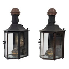 Antique Ancient Carriage Lamps, Italy, 19th Century