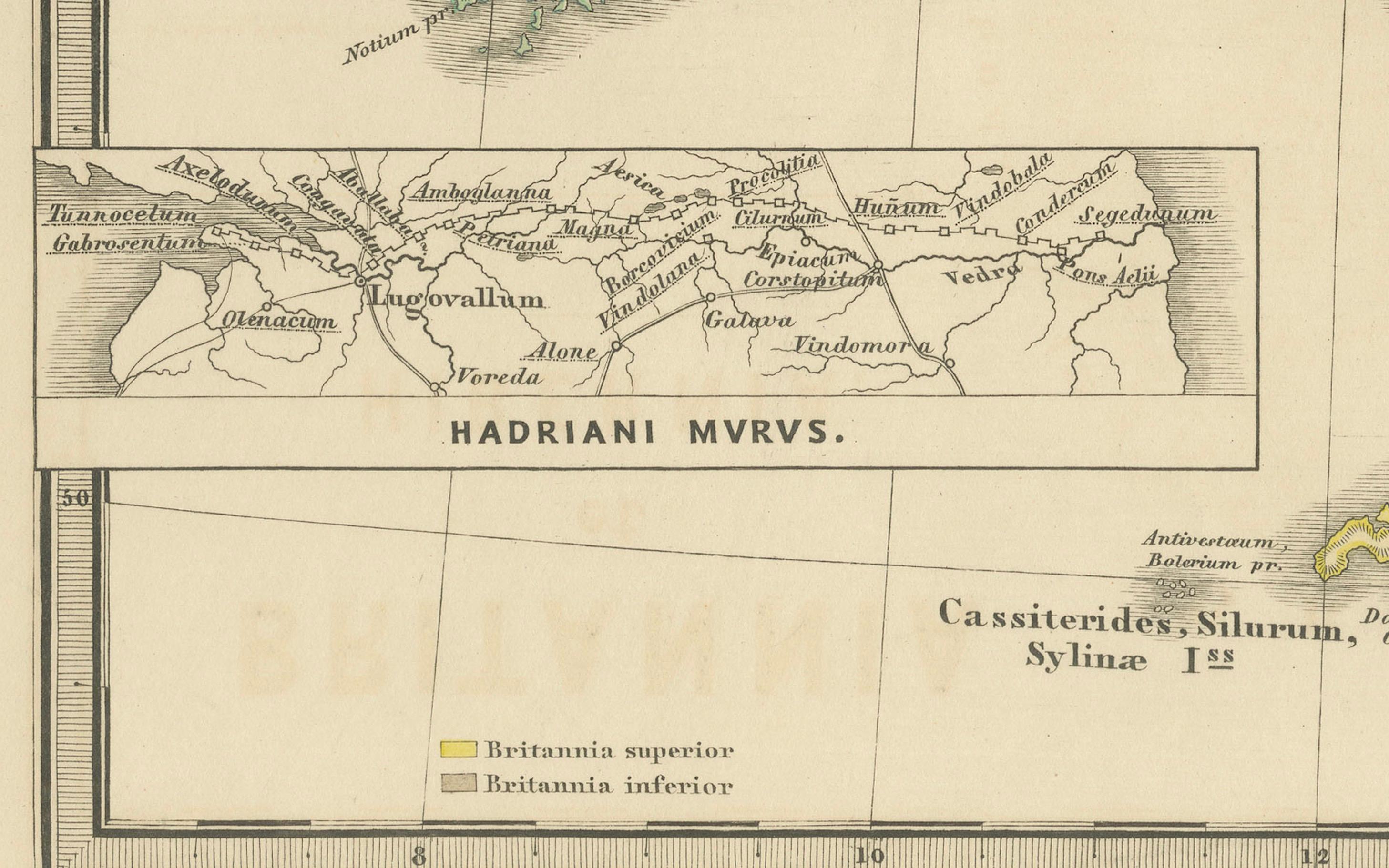 Ancienne cartographie de Britannia et de Hibernia, publiée en 1880 Bon état - En vente à Langweer, NL