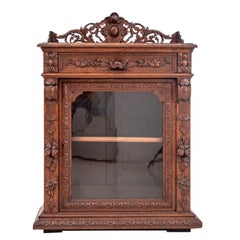 Ancient Carved Chest of Drawers or Display Cabinet from circa 1890