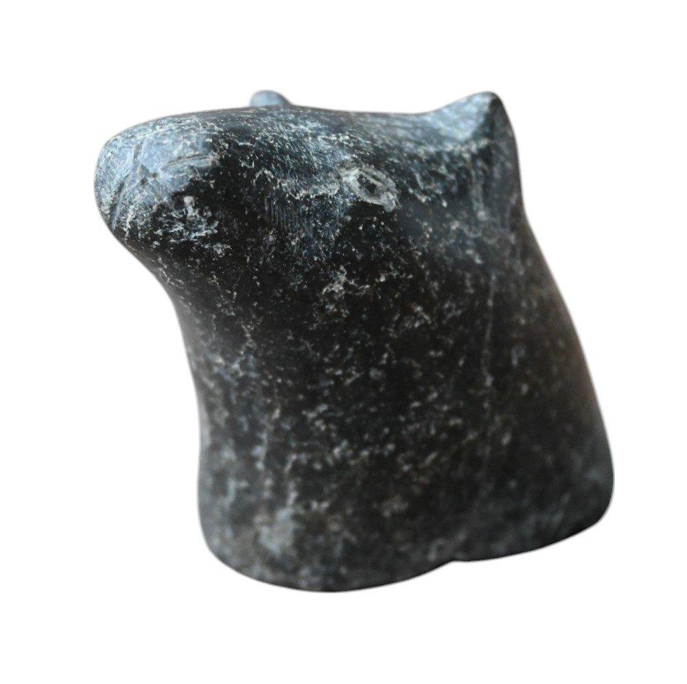 Native American Ancient  carved minimalist Inuit Soapstone Sculpture, early 1900 For Sale