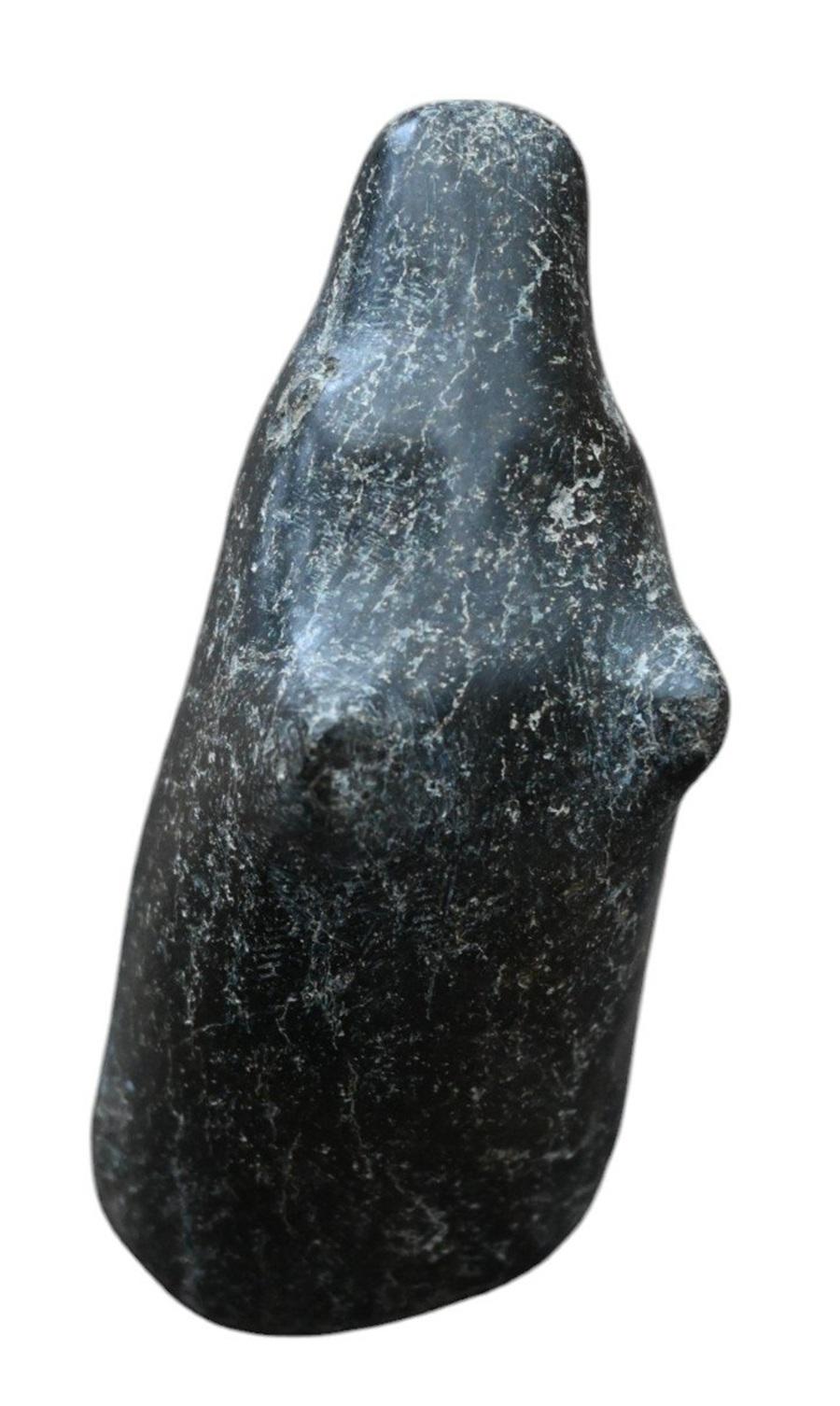 20th Century Ancient  carved minimalist Inuit Soapstone Sculpture, early 1900 For Sale