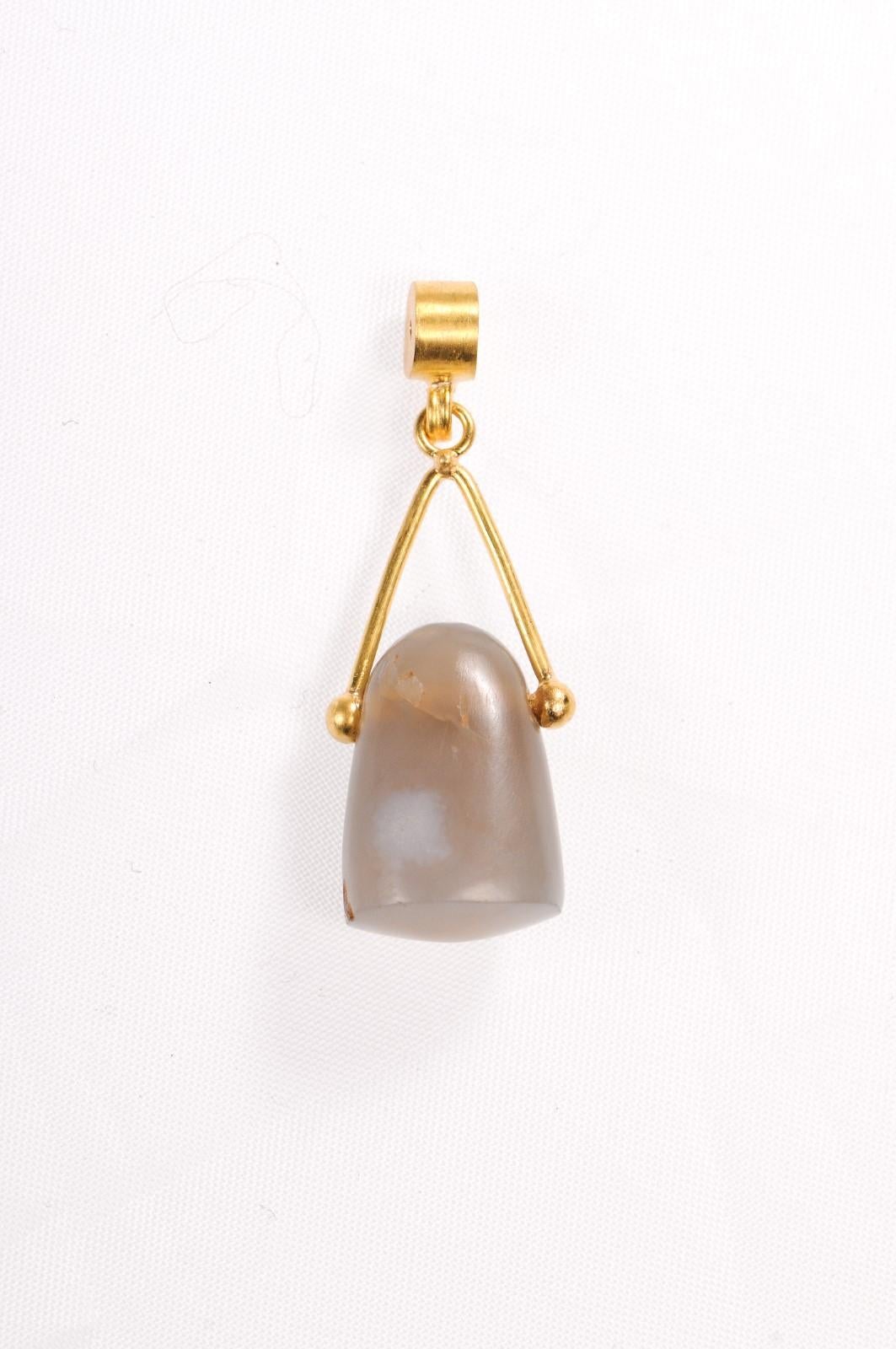 Women's or Men's Ancient Chalcedony Seal Pendant (pendant only) For Sale
