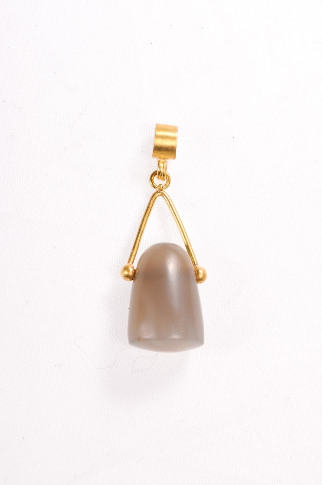 Ancient Chalcedony Seal Pendant (pendant only) For Sale 1