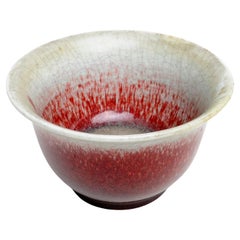 Ancient Chinese Bowl in Shaded Red