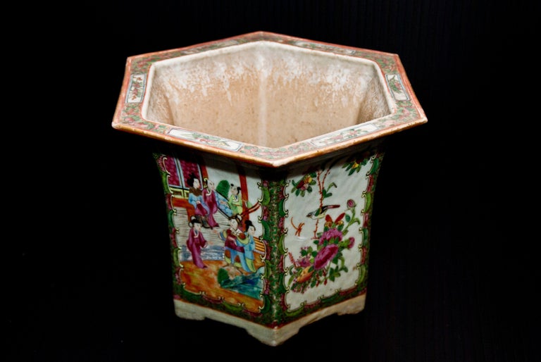 Ancient Chinese "Canton" Flower Vase, 18th Century For Sale at 1stdibs